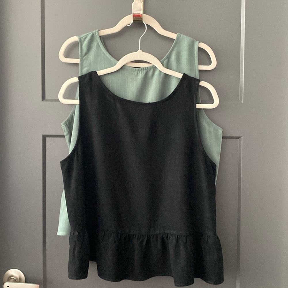 CLOSET CLEAR OUT $8 TWO Linen Tops!